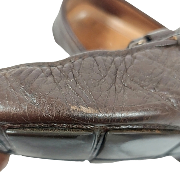 PRADA Brown Leather Men’s Flat Slip On Loafers - Picture 13 of 17